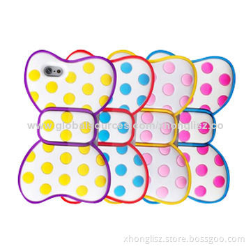 New Design Cute Bow Silicone Mobile Phone Cases, Various Colors Available